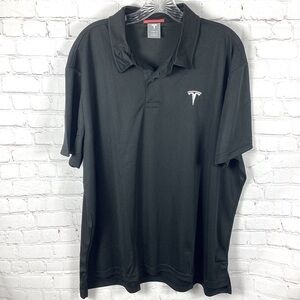 NWOT Tesla Black Polo Golf Shirt Men’s Size‎ 2X 100% Polyester Lightweight Logo
